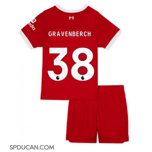 Dječji Nogometni Dres Liverpool Ryan Gravenberch #38 Domaci 2023-24 Kratak Rukav (+ Kratke hlače)